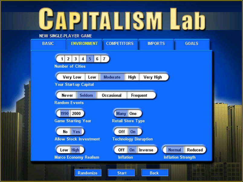 “Technology Disruption” setting