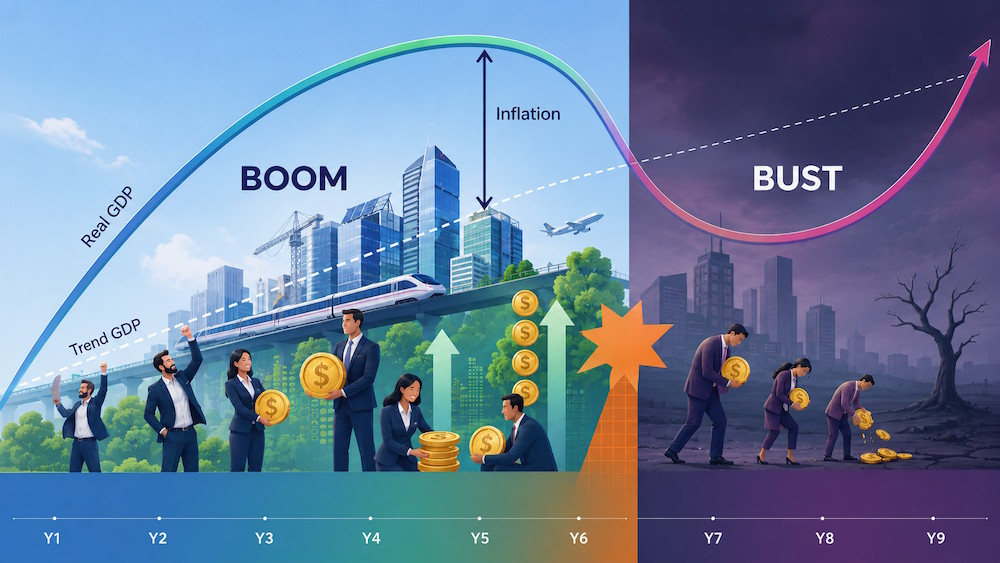 Boom and Bust Economic Cycle