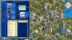Business simulation game showing the car manufacturing blueprint