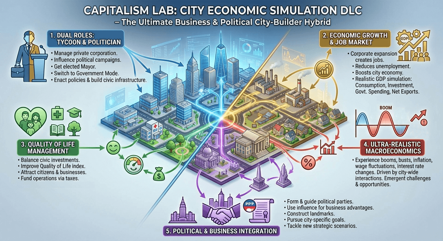 City Economic Simulation Infograph