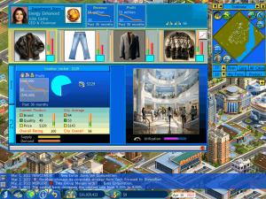 Business simulation game showing a Department Store