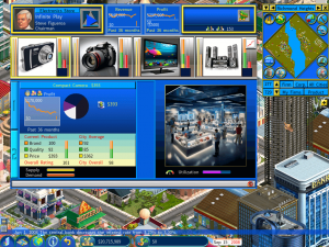 Business strategy game showing an Electronics Store