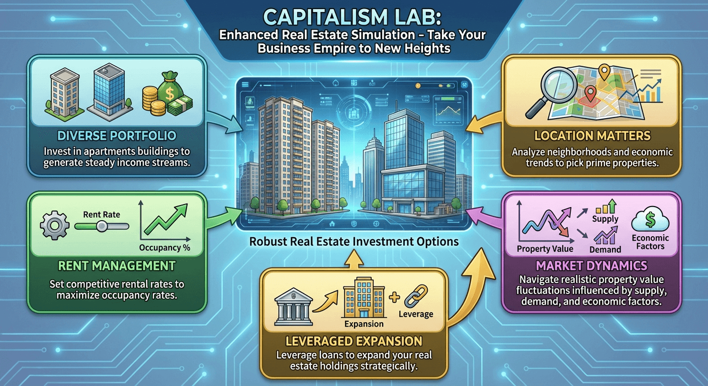 real estate simulation infograph