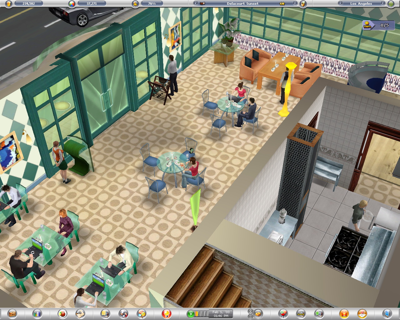 Restaurant Interior in Restaurant Empire 2