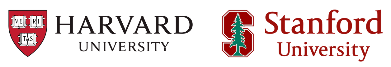 Harvard U and Stanford U logos