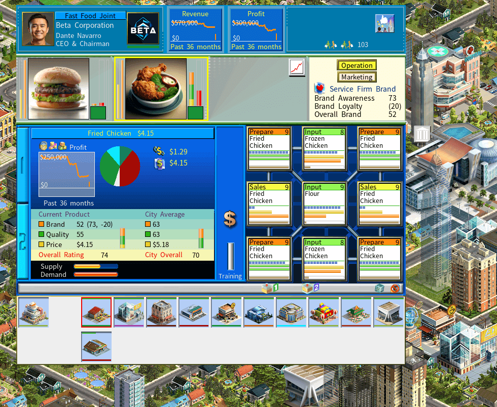 fast food shop in mall