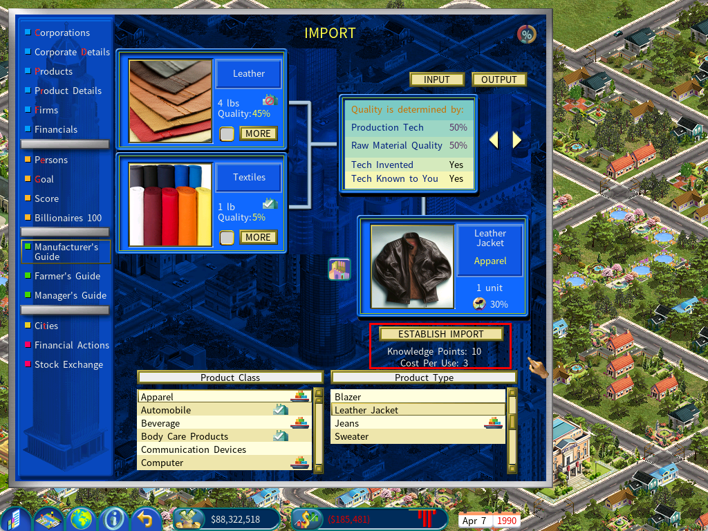 Add a new import deal using knowledge points